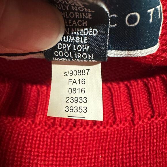 Karen Scott Polar Bear Snowflake Christmas Red Sweater Sz L - Picture 6 of 9